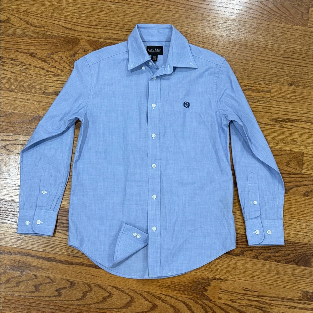 LRL Kids Light Blue Button Down Shirt